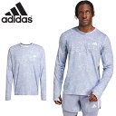 アディダス メンズ OTR E AOP LS M 陸上 ウェア 競技 ラン ランニング Tシャツ 長袖Tシャツ ロングスリーブ ロンT トレーニング ヤマネコ ...