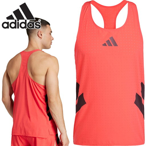 アディダス メンズ RTR SINGLET M 陸上 ウェア 競技 ランニングウェア シングレット タンクトップ ノースリーブ スリムフィット ラウンドネック レッド 赤 送料無料 adidas KUK30 アディダス メンズ RTR SINGLET M 陸上 ウェア 競技 ランニングウェア シングレット タンクトップ ノースリーブ スリムフィット ラウンドネック レッド 赤 送料無料 adidas KUK30