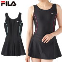 FILA フィラ ニッキー レディース Aラインワンピース 水泳 ウェア 水着 ブラック 黒 送料無料 NIKKI 313281(4)