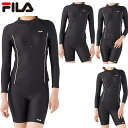 FILA フィラ ニッキー レディース セパレート水着 水泳 ウェア 長袖 セパレーツ水着 めくれ防止機能付 セパレート ブラック 黒 送料無料 NIKKI 3132845