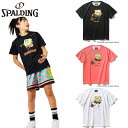 スポルディング スポーツ ジュニア キッズ Tシャツ スポンジ・ボブ クラビー パーティ バスケットボール ウェア トップス 半袖 吸水速乾 UVカット ホワイト 白 ブラック 黒 ピンク 送料無料 spalding SJT25067S