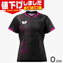 在庫1点限り Oサイズ バタフライ レディース エリスター12・シャツ・レディース 卓球 ウェア 競技 トップス 半袖 ゲームシャツ 吸水速乾 伸縮 軽量 光沢...