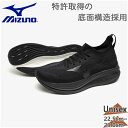 ミズノ メンズ レディース MIZUNO NEO ZEN ネオ ゼン スニーカー 靴 シューズ ランニング ジョギング トレーニング 部活 ブラック 黒 送料無...