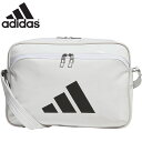 容量23L アディダス メンズ レディース エナメルバッグ バッグ 鞄 ショルダーバッグ 多目的 収納力 エナメル加工 丈夫 ホワイト 白 送料無料 adida...