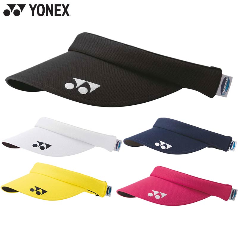 ヨネックス レディース ウィメンズベリークールサンバイザー テニス アクセサリー 競技 ソフトテニス UVカット 吸汗速乾 運動 スポーツ ホワイト 白 ブラック 黒 ネイビー イエロー ピンク 黄色 YONEX 40054