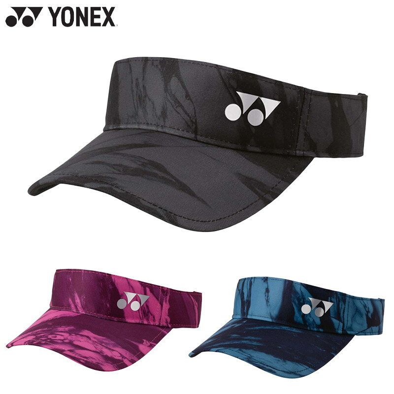 ヨネックス レディース ウィメンズサンバイザー テニス ウェア 競技 ランニング UVカット マジックテープ ブラック 黒 ブルー 青 ピンク YONEX 40121