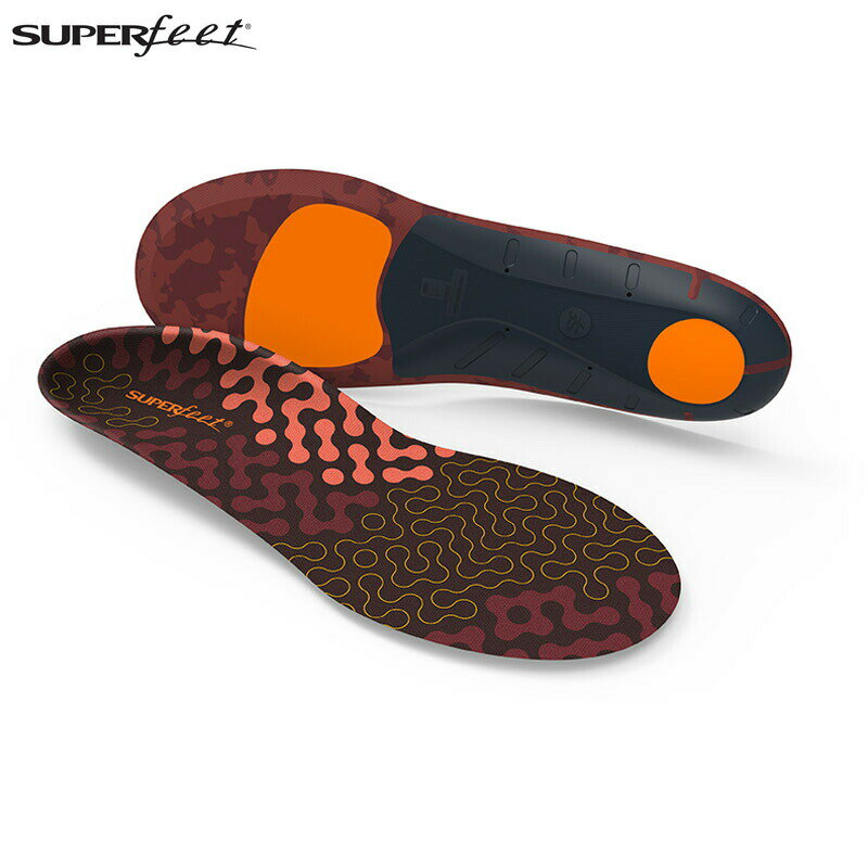 スーパーフィート メンズ レディース アクティブクッション ローアーチ Active Cushion Low Arch インソール 中敷 ランニング ウォーキング オレンジ 送料無料 SUPERfeet