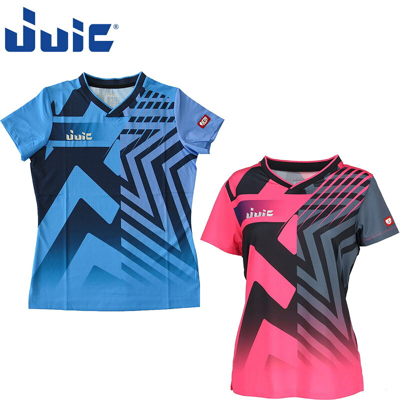 ジュウイック レディース JUIC フォルムS 卓球 ウェア 競技 トップス 半袖 Vネック 軽量 吸収速乾 JTTA公認 ゲームシャツ 試合 ブラック 黒 ネイビー 送料無料 JUIC 5681