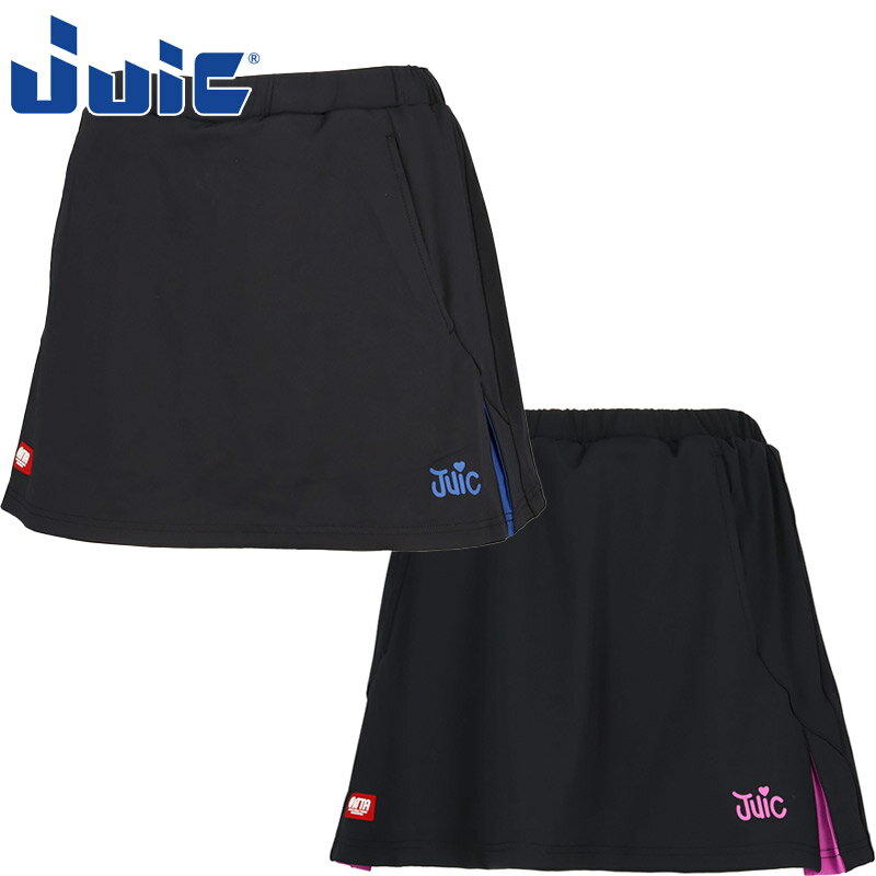 ジュウイック レディース JUIC シフォンスコート 卓球 ウェア 競技 スコート ボトムス ショート スポーツ JTTA公認 試合 ゲームパンツ ブラック 黒 送料無料 JUIC 5688