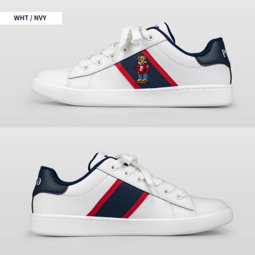 POLO RALPH LAUREN ポロラルフローレン POLO BEAR RF101060 スニーカー ジュニア ガールズ 女の子 WHITE/NAVY 23〜24cm 靴 シューズ あす楽