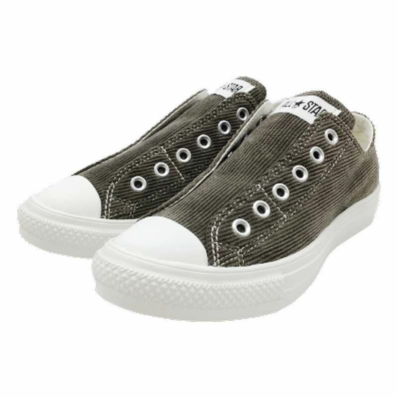 コンバース CONVERSE スニーカー レディース 31306801 ALL STAR LIGHT CORDUROY SLIP OX オールスター ライト コーデュロイ チャコール メンズ 軽量 靴 シューズ あす楽