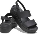 クーポン配布中！クロックス crocs サンダル レディース 206453-060 BROOKLYN LOW WEDGE ブルックリン ロー ウェッジ ウィメンズ ブラック BLACK 黒 22cm〜25cm 靴 シューズ 23SU あす楽