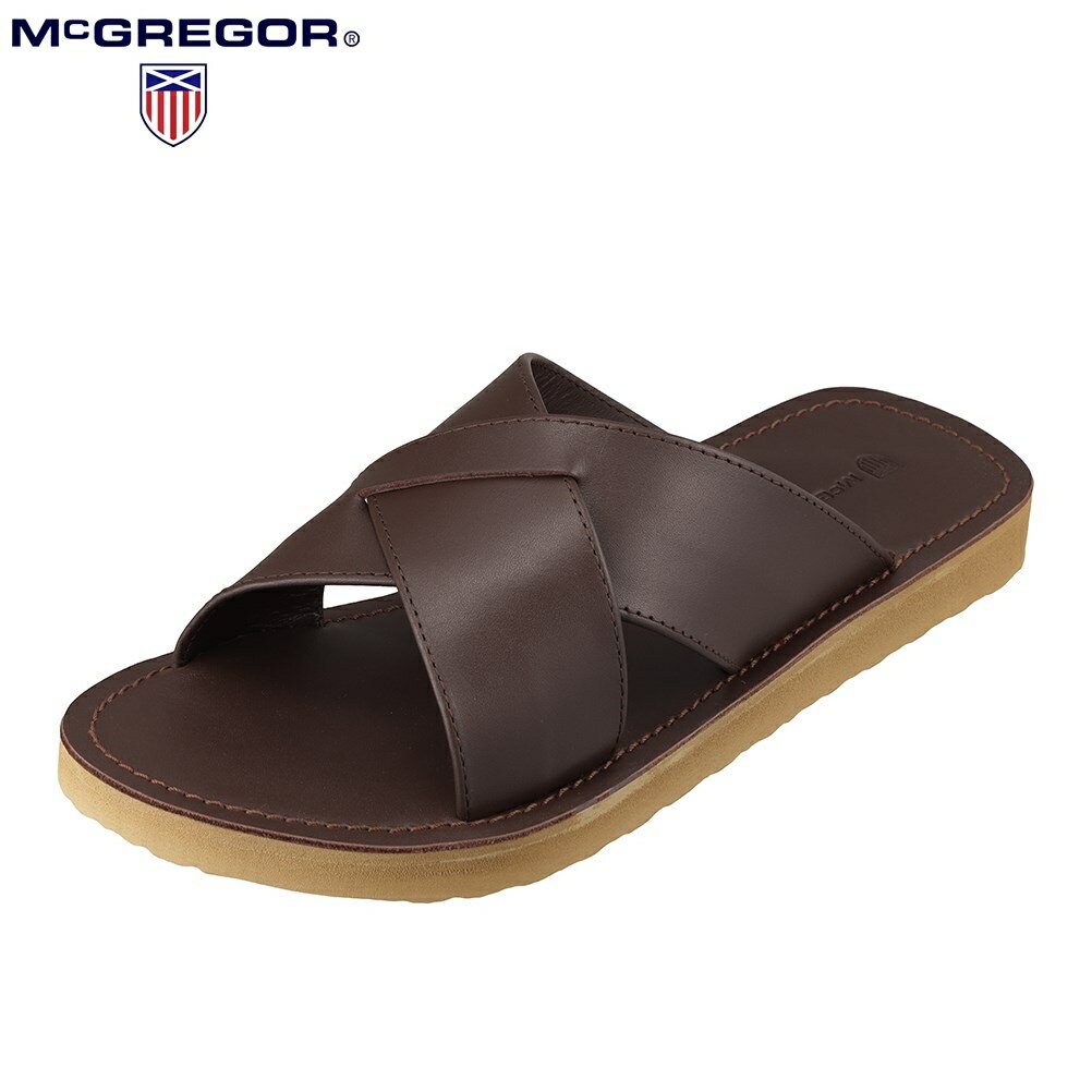 マックレガー McGREGOR MC774 メンズ靴 靴 シューズ 3E相当 サンダル 本革 レザー リゾート 旅行 高級感 上品 ダークブラウン