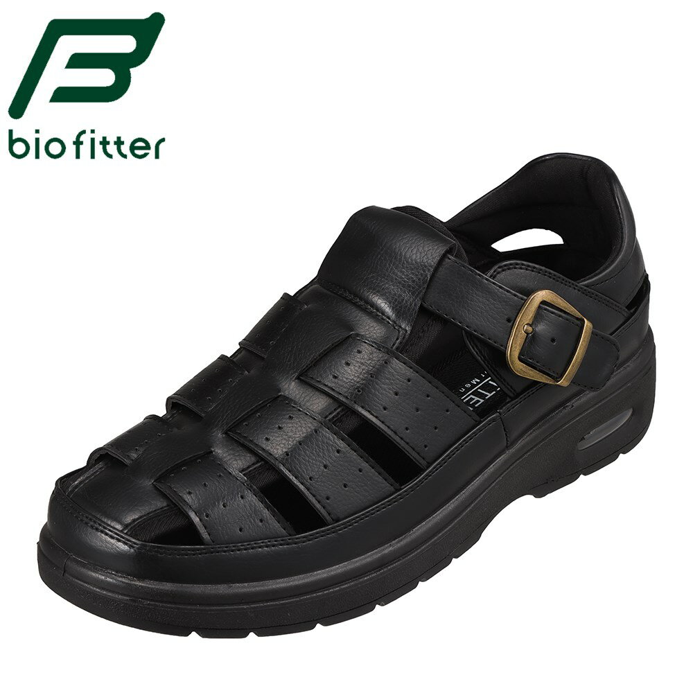 バイオフィッター ベーシックフォーメン Bio Fitter BF-5200 メンズ靴 靴 シューズ 3E相当 サンダル ドライビングサンダル 車 運転 ドライブ オフィス 仕事 ブラック