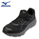 ミズノ MIZUNO B1GE220109 メンズ靴 靴 シューズ 4E相当 スポーツシューズ ウォーキングシューズ 幅広 ワイド 4E WAVE FREERIDE SW ファスナー付き 履きやすい ブラック