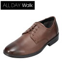 オールディ ウォーク ALL DAY Walk ビジネスシューズ 4E 幅広透湿 防水 クッション性 プレーントゥ ADM 0060 メンズ靴 靴 シューズ 快適 仕事 通勤 ダークブラウン