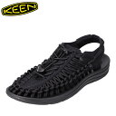 キーン KEEN UNEEK ユニーク サンダル メンズ 1014097 スリッポン フェス キャンプ アウトドア レジャー ビーチ プール ブラック 大きいサ...