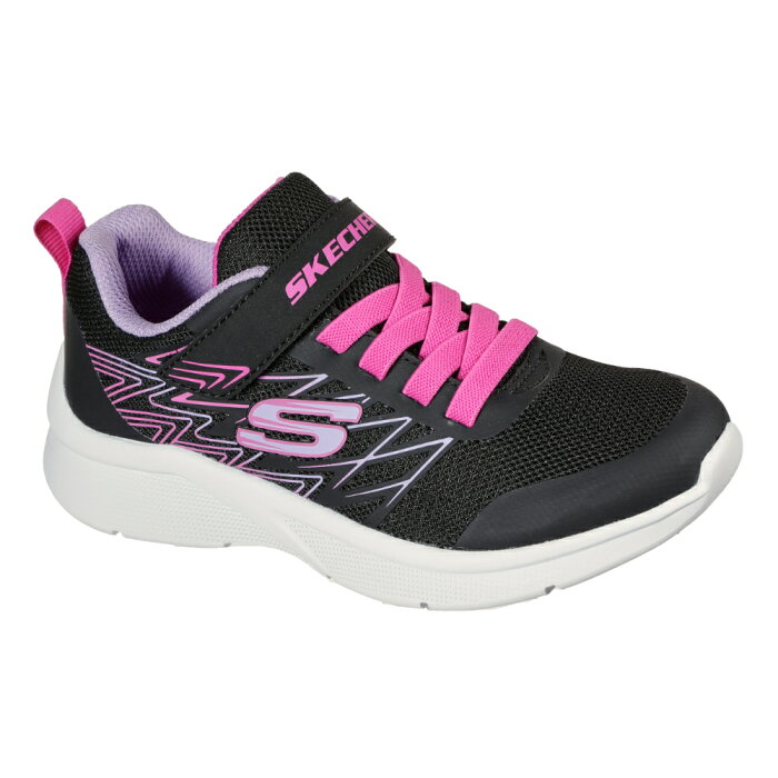 スケッチャーズ SKECHERS 302468L キッズ靴 子供靴 靴 シューズ 3E相当 スニーカー スリッポン MICROSPEC スポーツ ウォーキング 通気性 メッシュ ブラック