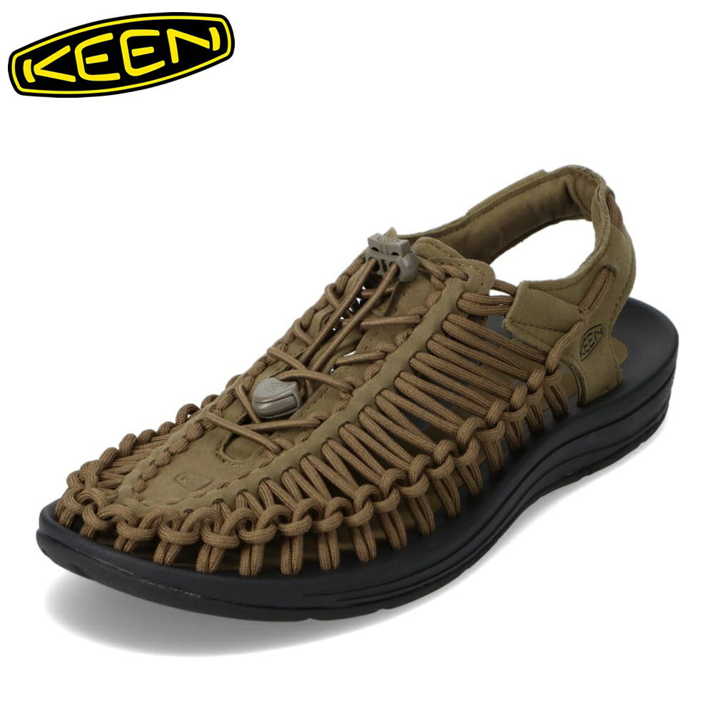 【全品P10倍！9日&10日20:00～4H限定】キーン KEEN UNEEK ユニーク サンダル メンズ 1023381 スリッポン スニーカー フェス キャンプ アウトドア レジャー ビーチ プール オリーブ 大きいサイズ おしゃれ