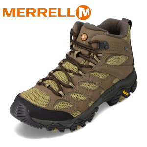 メレル MERRELL J500255 メンズ靴 靴 シューズ 2E相当 アウトドアシューズ ミッドカットスニーカー 防水 雨の日 晴雨兼用 軽量 軽い 耐久性 グリップ力 登山 ハイキング キャメル