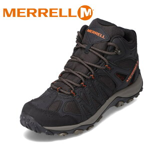 メレル MERRELL J036737 メンズ靴 靴 シューズ 2E相当 アウトドアシューズ スポーツ 透湿 防水 ゴアテックス キャンプ トレッキング ミッドカットスニーカー ハイカットスニーカー 人気 ブランド ブラック