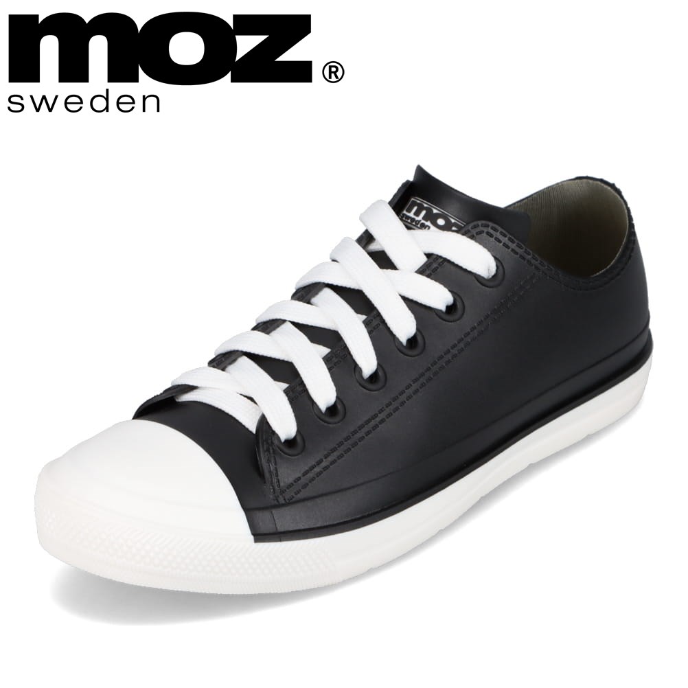 モズ スウェーデン MOZ sweden ZZB8416 レディース 靴 シューズ 2E相当 レインシューズ 防水 ローカット 雨 晴雨兼用 雨靴 雨の日 雨対策 履きやすい 歩きやすい 人気 ブランド ブラック×ホワイト