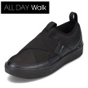 オールデイウォーク 靴 レディース オールディ・ウォーク ALL DAY Walk ALD 2770 レディース靴 靴 シューズ 3E相当 ローカットスニーカー 防水 防滑 滑りにくい 蒸れにくい 保温 スリッポン 履きやすい 雨の日 晴雨兼用 歩きやすい 疲れにくい 紐なし ブラック