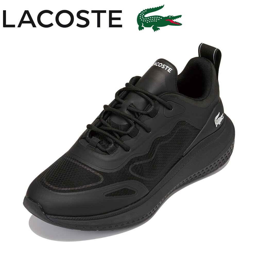 ラコステ スニーカー メンズ ラコステ LACOSTE 45SMA0052 メンズ靴 靴 シューズ 2E相当 スニーカー コートスニーカー ランニングシューズ 軽量 軽い 反発性 クッション性 人気 ブランド ブラック×ブラック