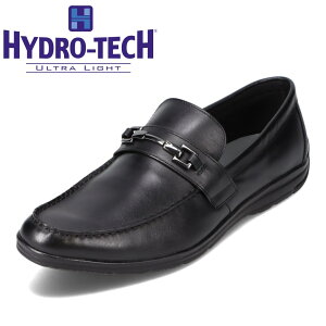 ハイドロテック ウルトラライト HYDRO TECH HD1512 メンズ靴 靴 シューズ 3E相当 ビットローファー ドライビングシューズ 軽量 防滑 抗菌 ロングノーズ モカシン おしゃれ スリッポン ビジネス カジュアル ブラック