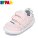 【10％OFF！1/1 00:00～1/14 23:59】イフミー IFME 20-3310 3E相当 ファーストシューズ ベビーシューズ 子供 女の子 キッズスニーカー キッズシューズ 履かせやすい 甲ベルト 人気 ブランド ローカットスニーカー ピンク