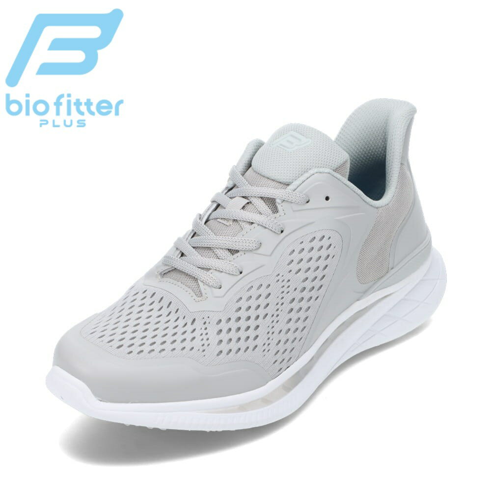 バイオフィッター プラス Bio Fitter BFP-500 メンズ靴 靴 シューズ 3E相当 スニーカー ウォーキングシューズ ローカットスニーカー 運動 3D構造 インソール 疲れにくい 歩きやすい 人気 ブランド グレー