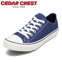 チヨダ セダークレスト CEDAR CREST CC-9408W レディース靴 靴 シューズ 3E相当 スニーカー ローカットスニーカー コートタイプ デニム シンプル リサイクル素材 ECOスニーカー サスティナブル ネイビー