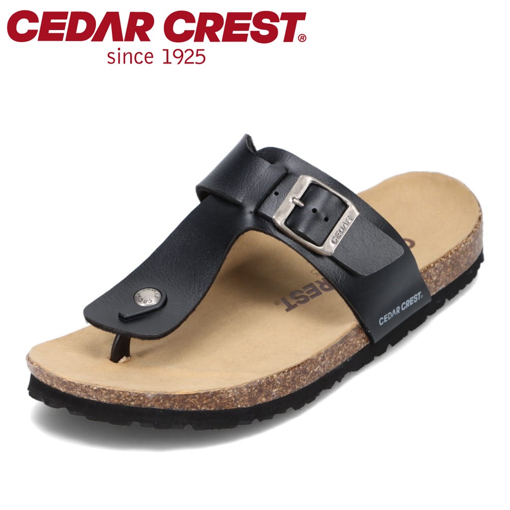 【全品P10倍！9日&10日20:00～4H限定】セダークレスト CEDAR CREST CC-1503 メンズ靴 靴 シューズ 2E相当 サンダル フットベットサンダル シンプル 定番 人気 ブランド ブラック