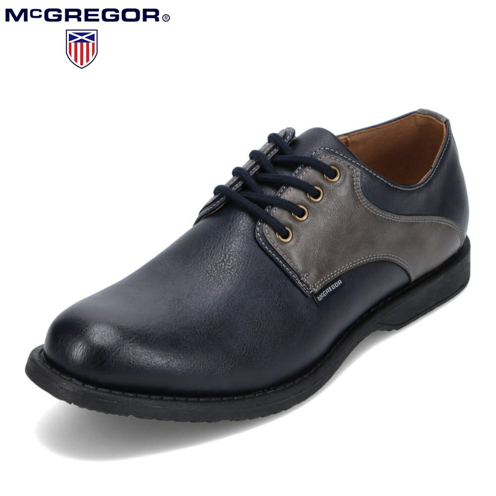 マックレガー McGREGOR MC9102 メンズ靴 靴 シューズ 3E相当 カジュアルシューズ アンティーク 防水 雨の日 晴雨兼用 ふかふか インソール ネイビー