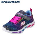 スケッチャーズ SKECHERS 10959L キッズ靴 子供靴 靴 シューズ 3E相当 スニーカー キッズスニーカー ローカットスニーカー S LIGHTS: LITEBEAMS - GLEAM N 039 DREAM メッシュ素材 バンジーコード 人気 ブランド ネイビー