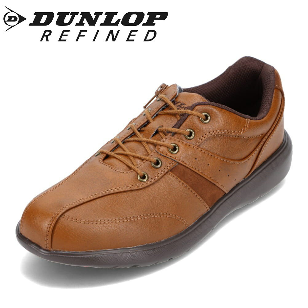 ダンロップ ダンロップ リファインド DUNLOP REFINED DC1001 メンズ靴 靴 シューズ 4E相当 スニーカー カジュアルシューズ ウォーキングシューズ 幅広 ゆったり ストレッチ シンプル ローカットスニーカー キャメル