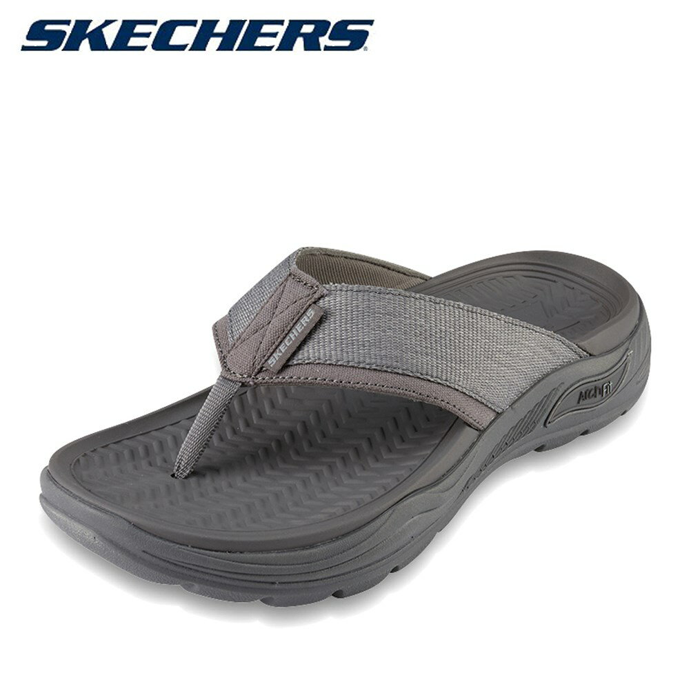 スケッチャーズ SKECHERS 204345 メンズ靴 靴 シューズ 3E相当 サンダル トングサンダル ビーチサンダル ARCH FIT MOTLEY SD クッション性 衝撃吸収 人気 ブランド チャコール