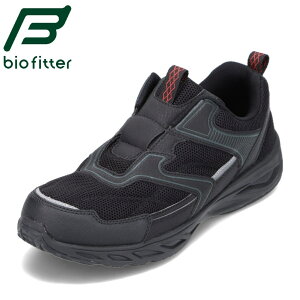 バイオフィッター リラックス Bio Fitter BF-1114 メンズ靴 靴 シューズ 4E相当 スニーカー ローカットスニーカー 幅広 ゆったり アーチサポート 抗菌 防臭 低反発 クッション 反射材 歩きやすい ブラック