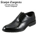 スカルぺ ダルジェント Scarpe d`argento 830 メンズ靴 靴 シューズ 3E相当 ビジネスシューズ ストレートチップ 内羽根 通勤 仕事 ビジネス 結婚式 二次会 セレモニー パーティ 動きやすい シンプル ブラック