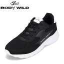 【25日まで毎日4H限定★P10倍】ボディワイルド BODY WILD BMS1575 メンズ靴 靴 シューズ 3E相当 スニーカー スポーツシューズ 軽量 軽い ローカットスニーカー カップインソール ブラック