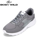 【25日まで毎日4H限定★P10倍】ボディワイルド BODY WILD BMS1575 メンズ靴 靴 シューズ 3E相当 スニーカー スポーツシューズ 軽量 軽い ローカットスニーカー カップインソール グレー