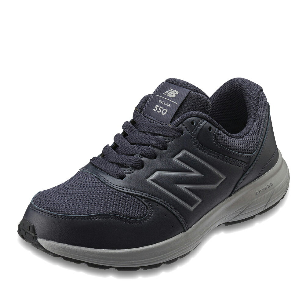 ニューバランス new balance MW550NV44E メンズ靴 靴 シューズ 4E相当 スニーカー ウォーキングシューズ 耐摩耗性 衝撃吸収 クッション性 レザー メッシュ ローカットスニーカー 人気 ブランド ネイビー