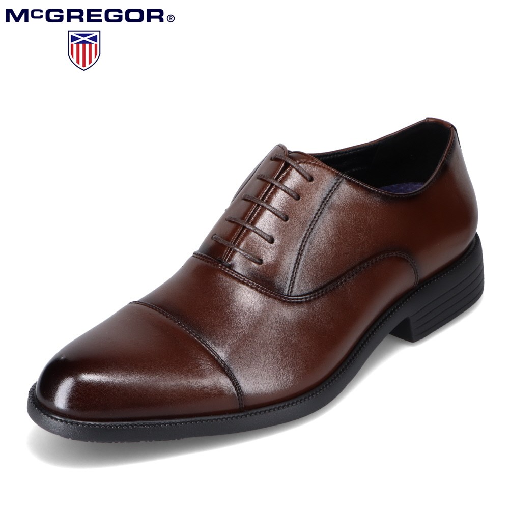 マックレガー McGREGOR MC2301 メンズ靴 靴 シューズ 3E相当 ビジネスシューズ ストレートチップ 撥水 雨 ストレッチ 屈曲性 反発弾性 ダークブラウン