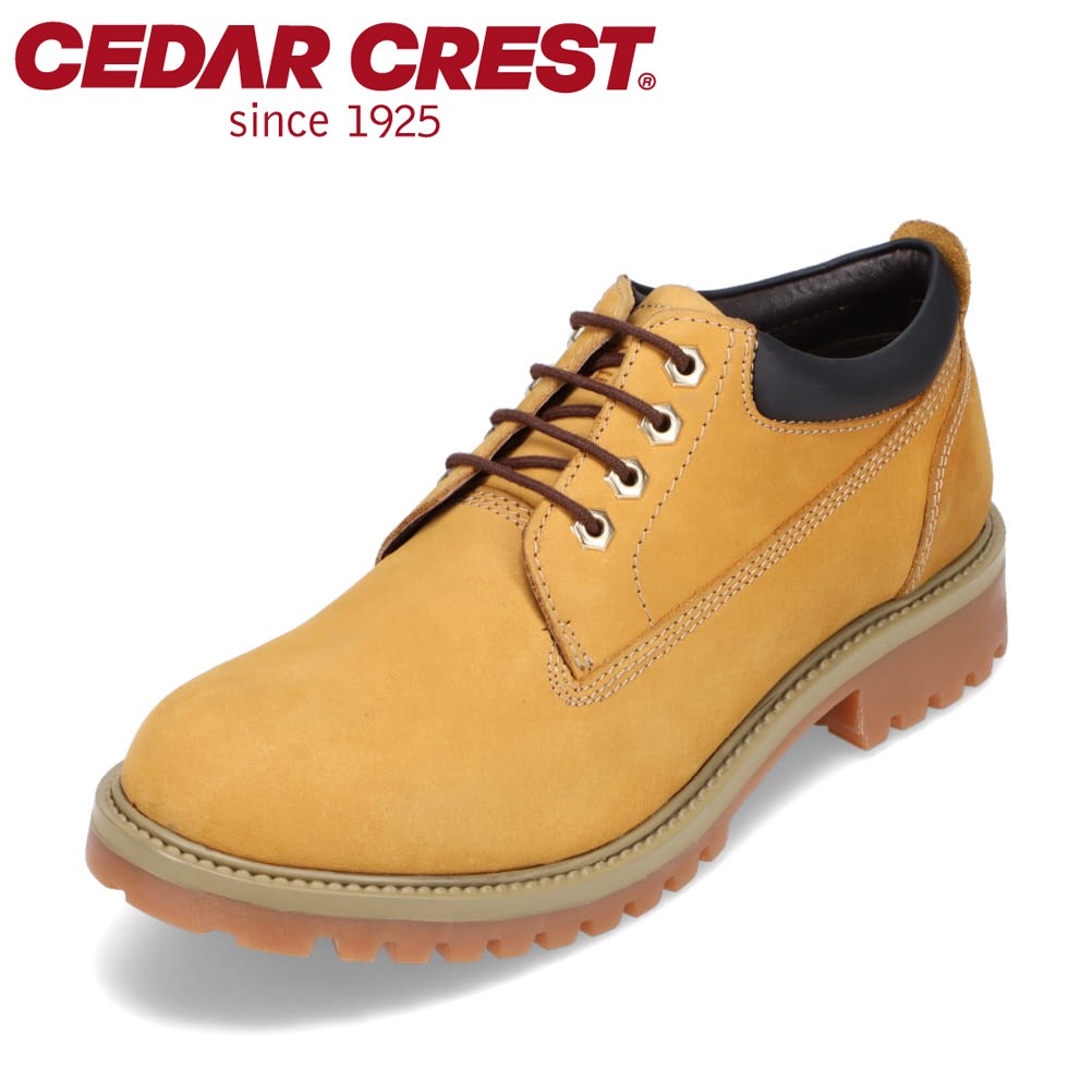 セダークレスト CEDAR CREST CC-1554 メンズ靴 靴 シューズ 3E相当 カジュアルシューズ レザーシューズ 革靴 撥水 晴雨兼用 エコ シンプル 定番 イエロー