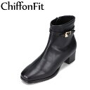 シフォンフィット ChiffonFit CF-5099 レディース 靴 シューズ 3E相当 ショートブーツ パール バックル 上品 スタイリッシュ 2WAY 人気 ブランド ブラック