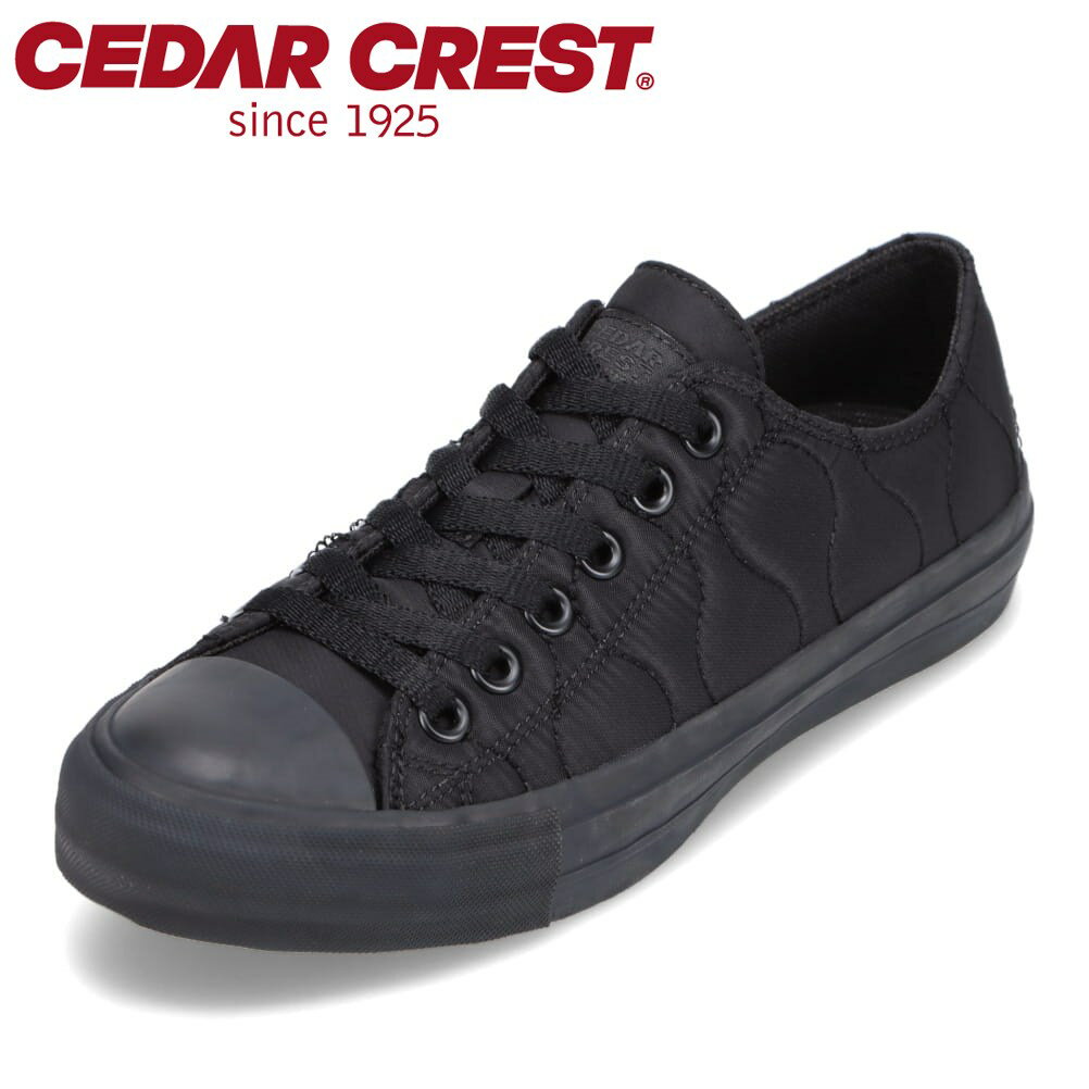 セダークレスト CEDAR CREST CC-9478W レディース靴 靴 シューズ 3E相当 スニーカー リサイクル素材 エコ ポリエステル ゴム シンプル キルティング ブラック