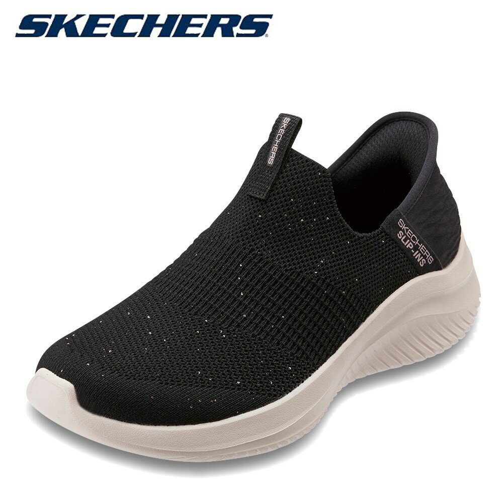 【全品P10倍！9日&10日20:00～4H限定】スケッチャーズ SKECHERS 149594 レディース靴 靴 シューズ 3E相当 スニーカー スリッポン ストレッチ クッション性 ラメ 人気 ブランド ブラック×ゴールド