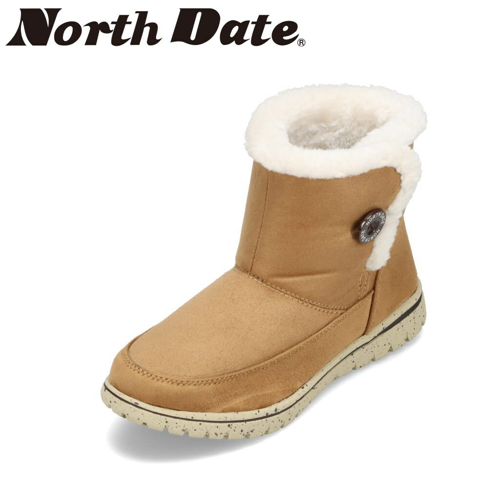 ノースデイト North Date KH38003 レディース靴 靴 シューズ 3E相当 ショートブーツ 耐水 防水 グリップ 防滑 軽量 ボア オーク