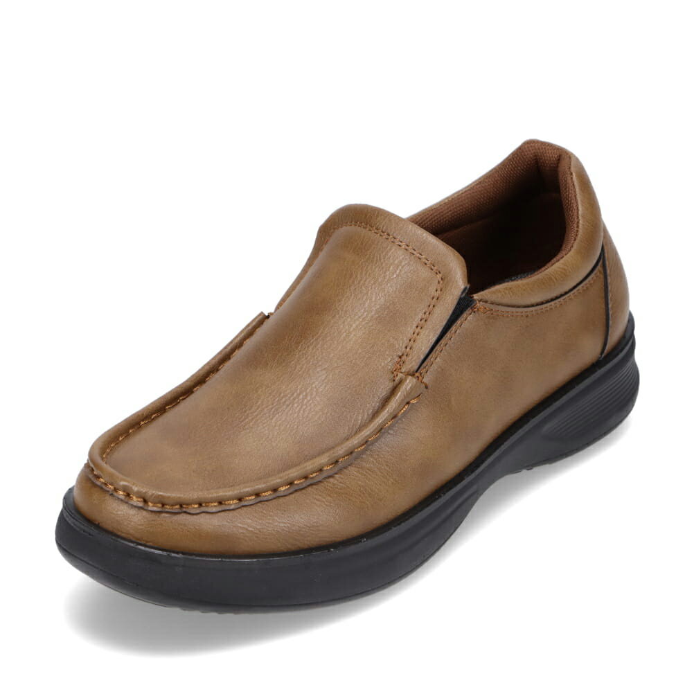 【30日00:00〜23:59★全品P10倍】アダムス ADAMS AD-1007 メンズ靴 靴 シューズ 3E相当 モカシン スリッポン カジュアルシューズ 歩きやすい 屈曲性 ウレタン 衝撃吸収 シンプル ブラウン