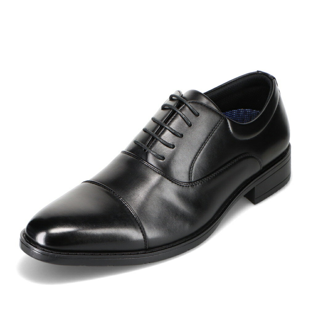 セシリオ cecilio CEC-001 メンズ靴 靴 シューズ 3E相当 ビジネスシューズ ストレートチップ 内羽根 サイドゴア付き ストレッチ クッション性 履きやすい 通勤 仕事 ビジネス フォーマル ブラック